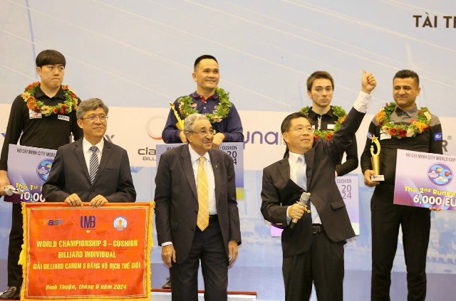 Giải Vô địch thế giới Billard carom 3 băng 2024 sẽ diễn ra tại Bình Thuận